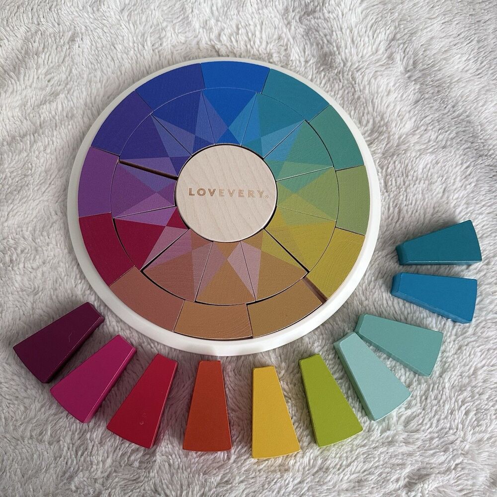 Lovevery Color Theory Wheel Wood Puzzle and Color Pieces Complete